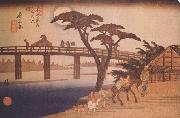 Hiroshige, Ando Moonlight,Nagakubo (nn03) oil painting picture wholesale